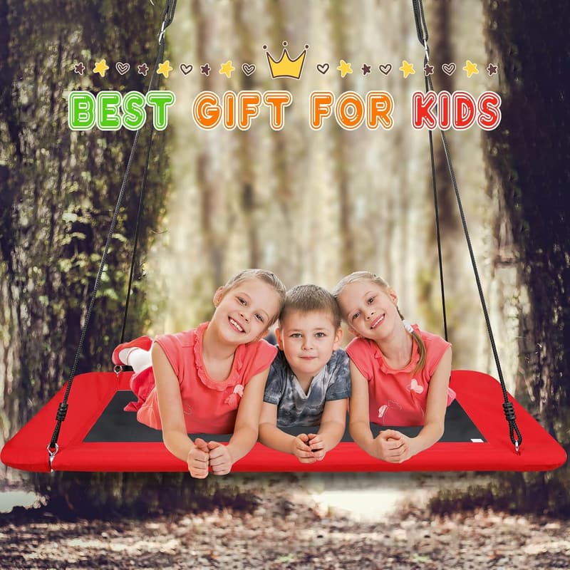 Giant Rectangle Tree Swing for Kids & Adults - 700lb Capacity