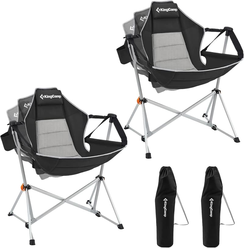 Portable Heavy-Duty Camping Hammock Chair with Cup Holder