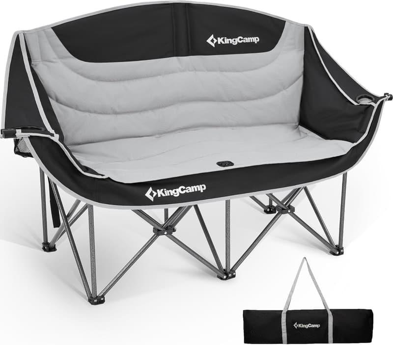 Oversized Heavy Duty Double Camping Chair with Cup Holder