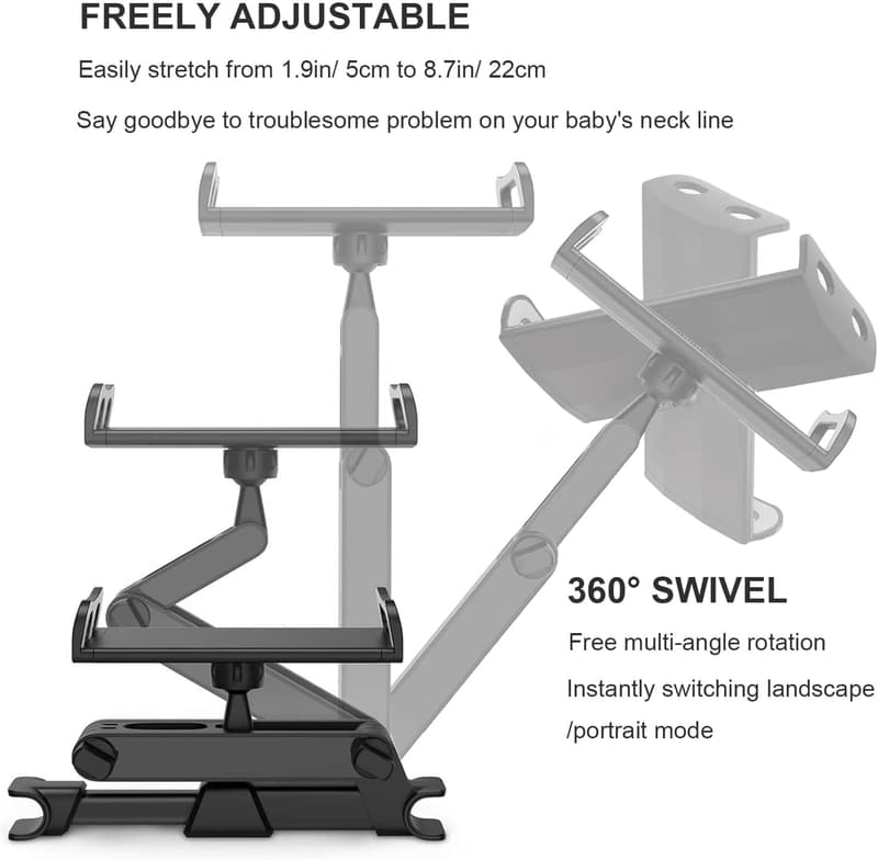 Universal Car Backseat Tablet Holder - Adjustable 360° Mount
