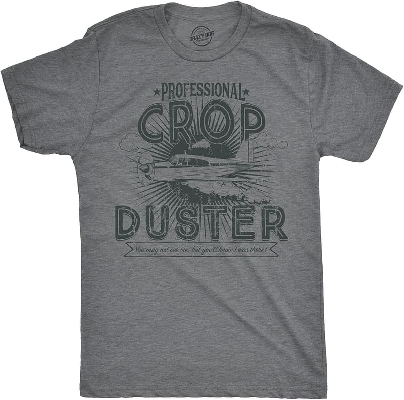 Funny Men's Crop Duster T-Shirt for Dog Lovers