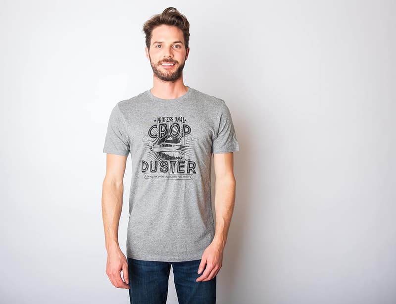 Funny Men's Crop Duster T-Shirt for Dog Lovers