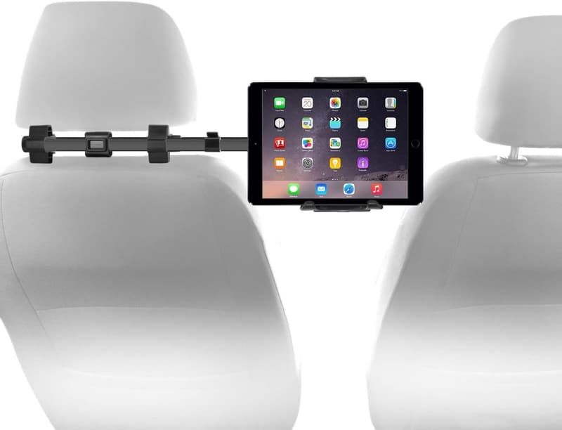 Adjustable Car Headrest Tablet Holder for Kids, Fits 4.7-12.9