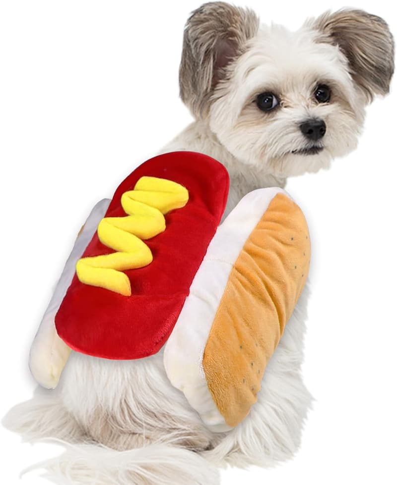 Funny Pet Hot Dog Costume for Dogs and Cats, Medium