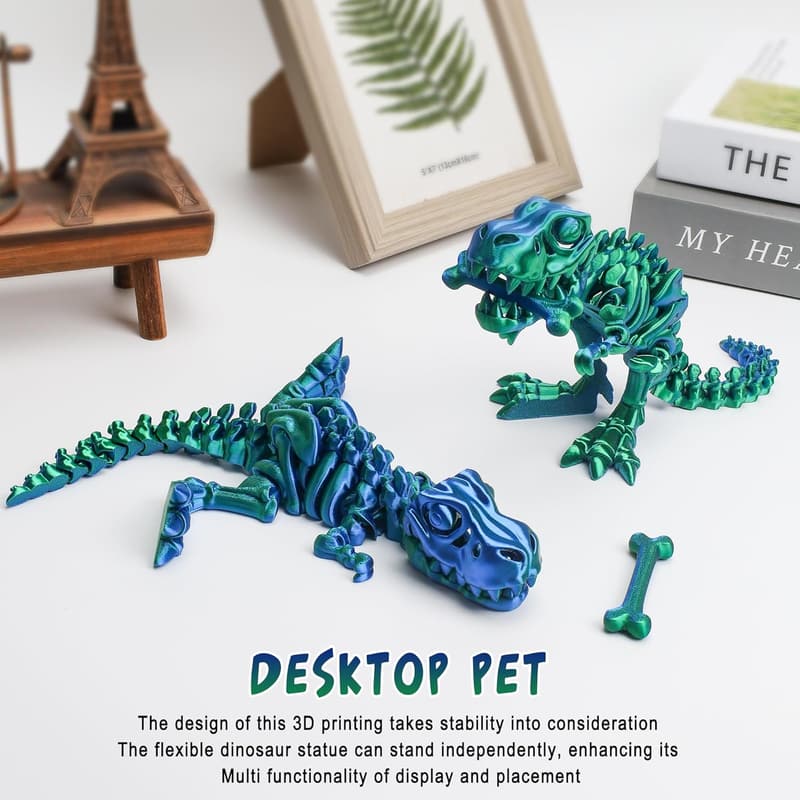 Articulated T-Rex Skeleton Fidget Toy for Home or Office Decor