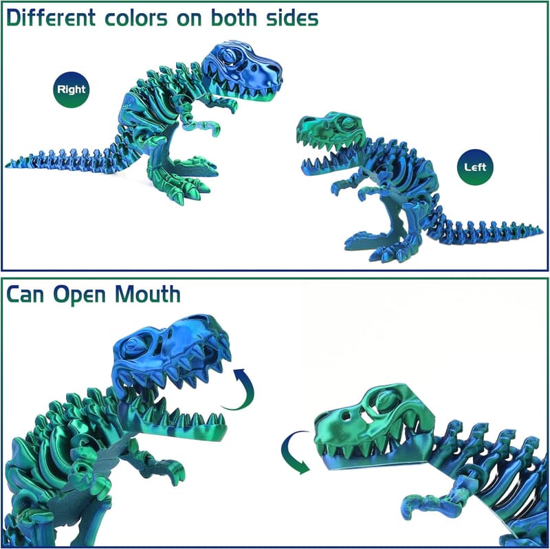 Articulated T-Rex Skeleton Fidget Toy for Home or Office Decor