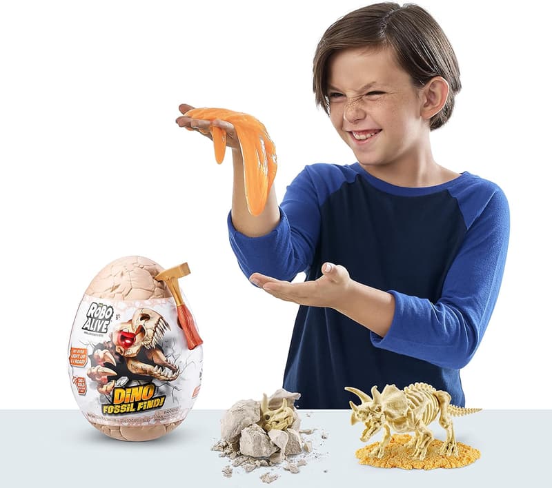 Dino Fossil Excavation Kit - T-Rex Collectible Toy with Slime