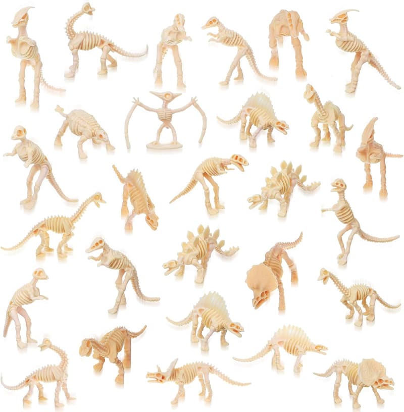 Dinosaur Skeleton Figures - 60 pcs Science Play Set
