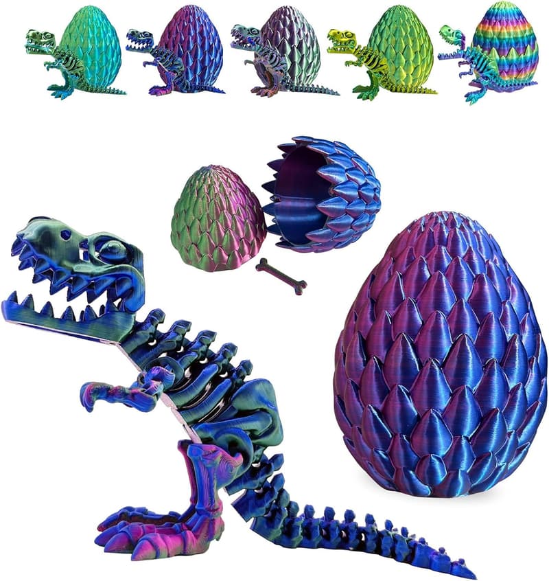 Mystery Crystal Dragon Egg with Articulated T-Rex Toy