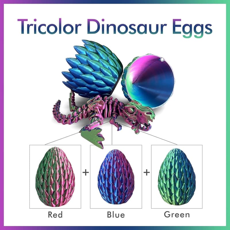 Mystery Crystal Dragon Egg with Articulated T-Rex Toy