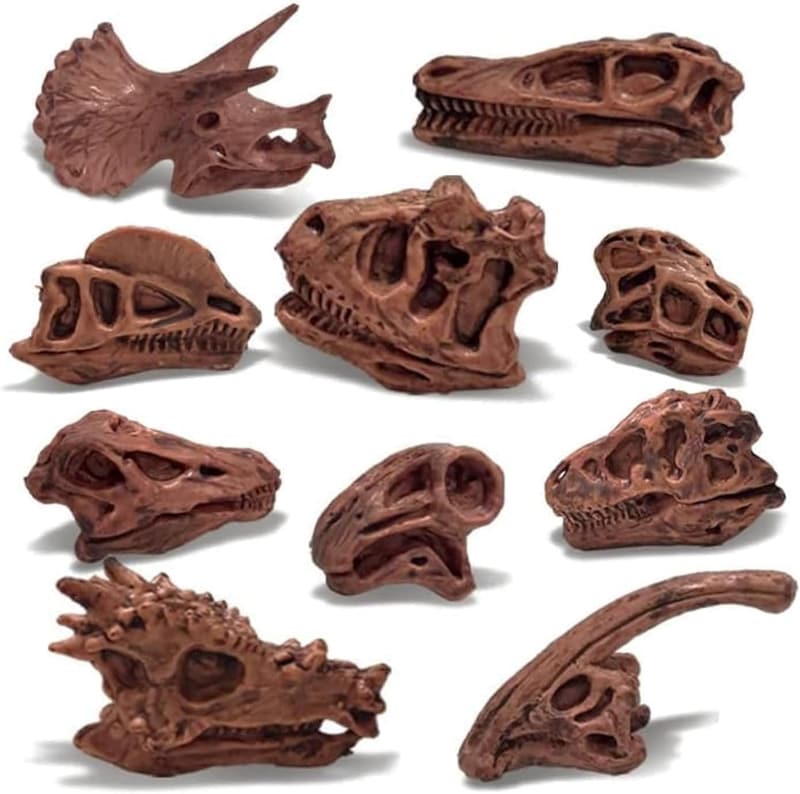 Mini Dinosaur Bones Set for Sandbox Play - 11 Realistic Pieces