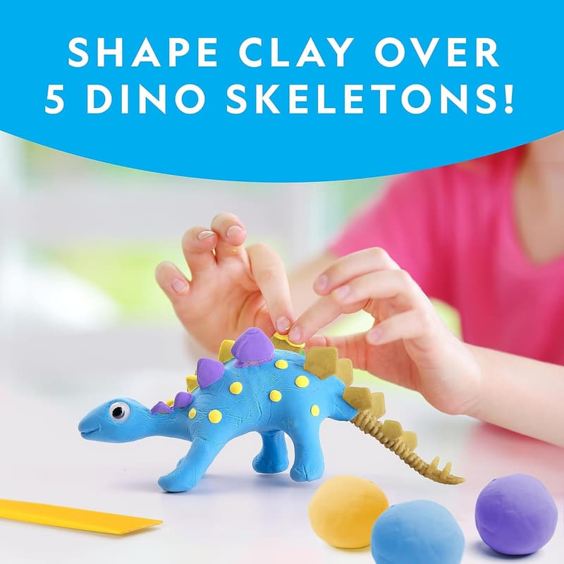 Dinosaur Arts & Crafts Kit for Kids – Air-Dry Clay Set