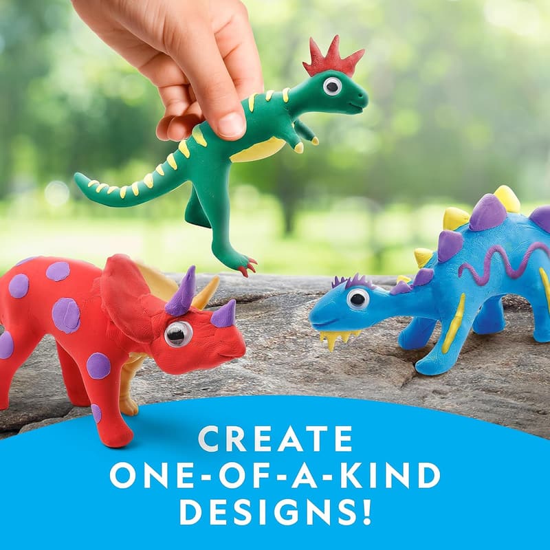 Dinosaur Arts & Crafts Kit for Kids – Air-Dry Clay Set