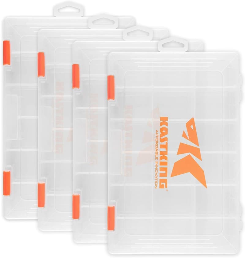 Fishing Tackle Storage Organizer with Removable Dividers - 2 Pack