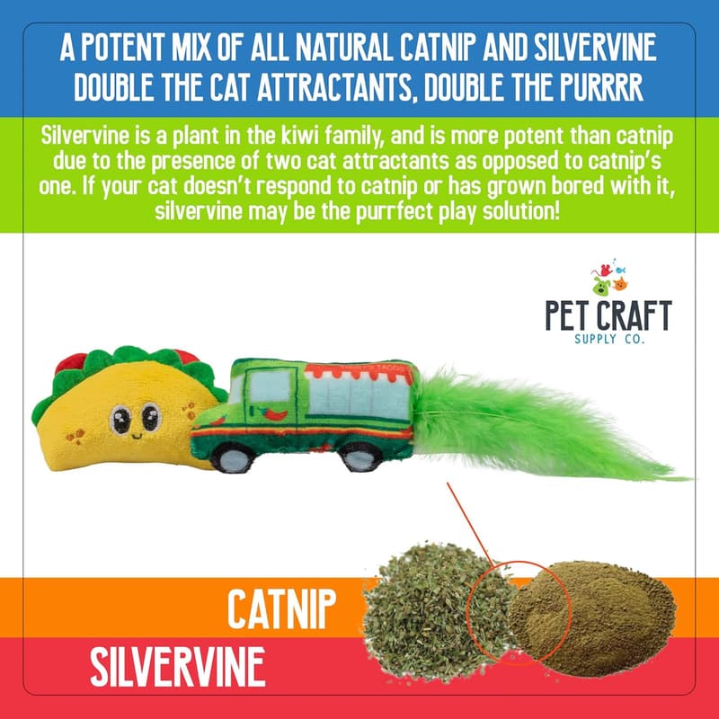 Interactive Catnip & Silvervine Toys for Indoor Cats (Pack of 2)