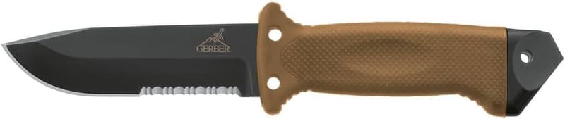 Military-Grade Tactical Survival Knife with Serrated Edge and Sheath
