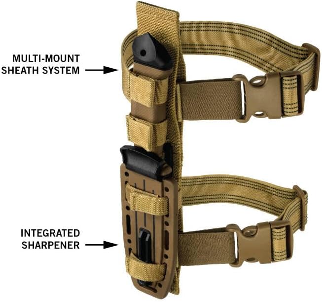 Military-Grade Tactical Survival Knife with Serrated Edge and Sheath