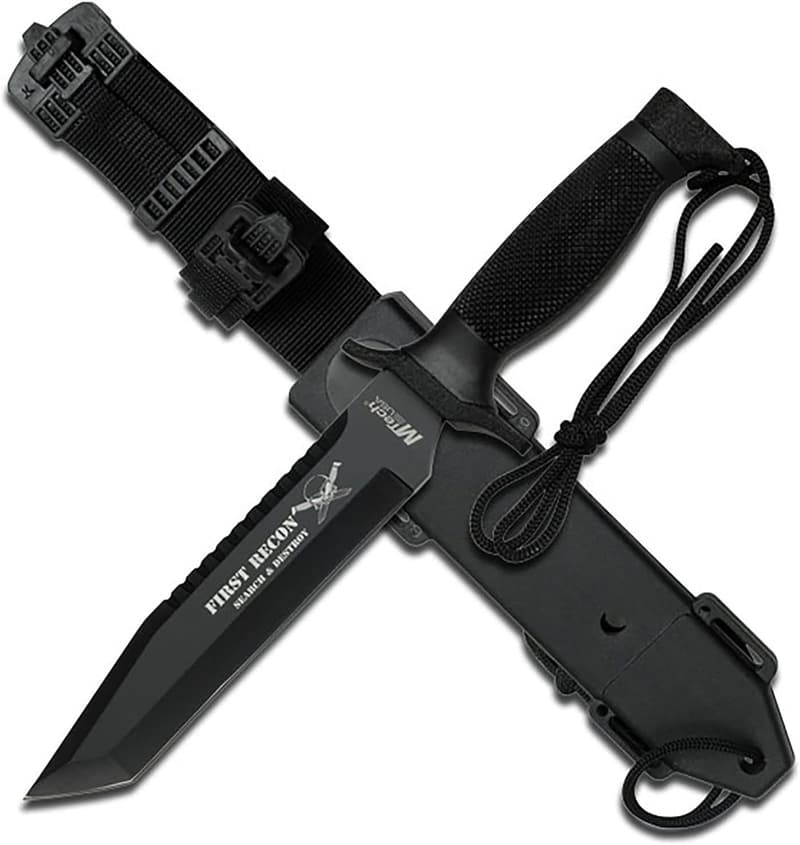 MTECH USA 12-Inch Black Fixed Blade Knife