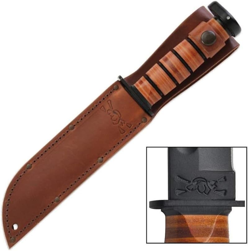 Ka-Bar Dog's Head Utility Knife with Sheath - 12