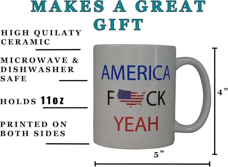 USA Flag Tactical Coffee Mug - Great Gift for Men & Dads
