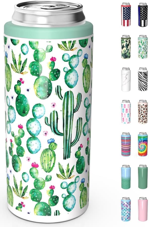 Slim Can Cooler - Insulated Stainless Steel for 12 oz Cans
