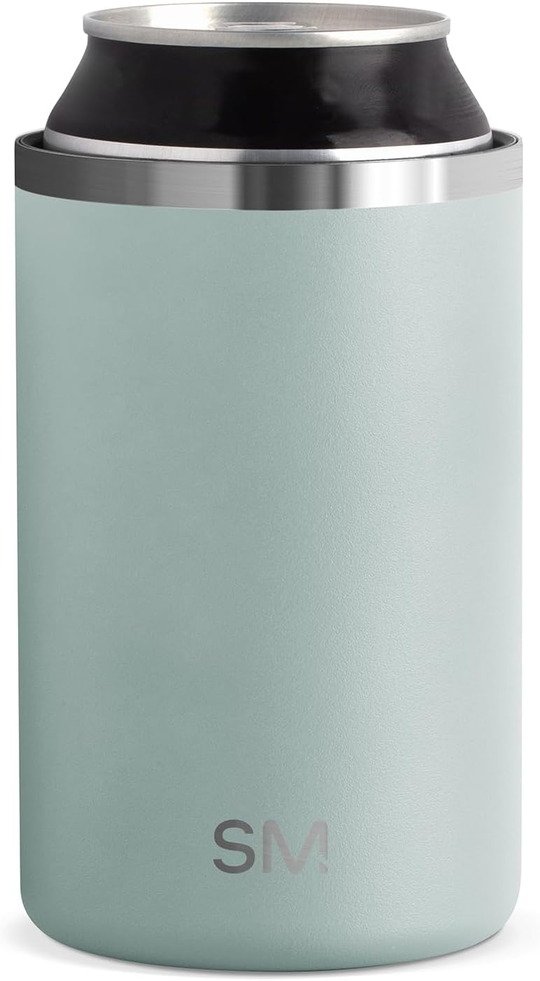 Sea Glass Sage Insulated Can Cooler | 12oz Stainless Steel Holder
