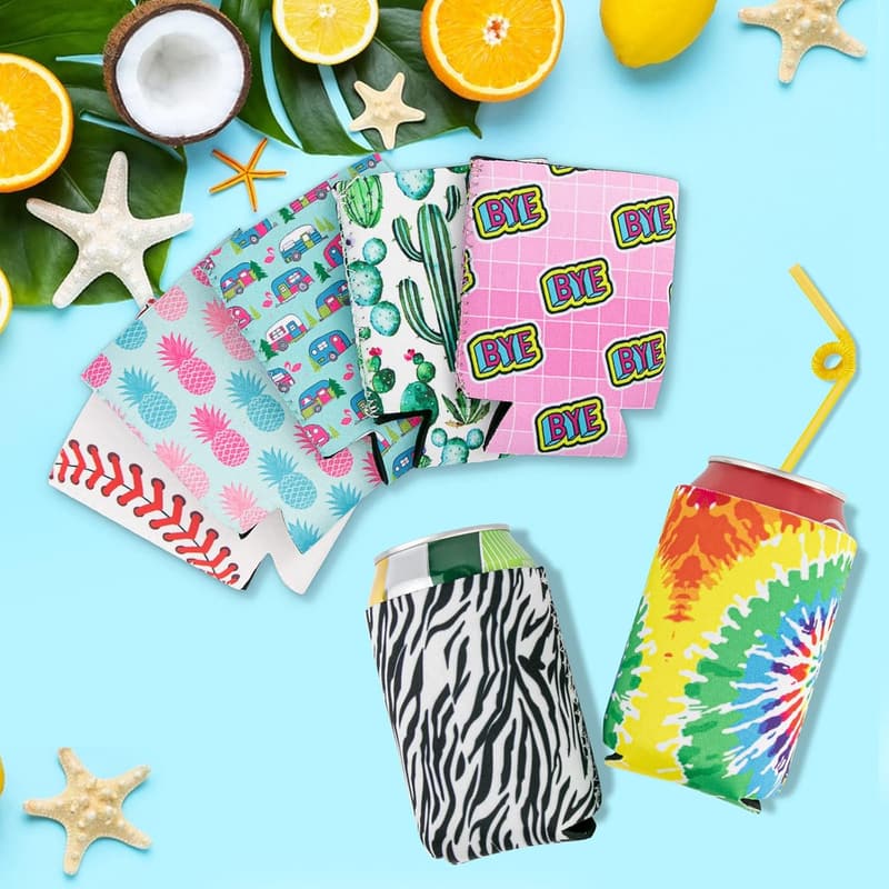 Neoprene Beer Can Coolers - 12 Pack for Parties & Events