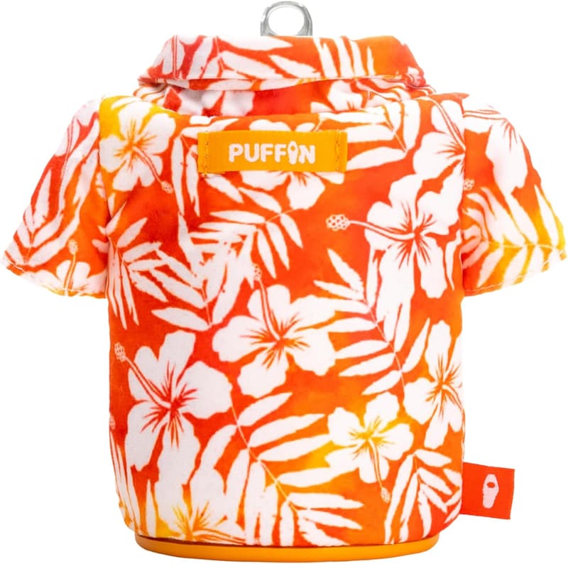 Apricot Floral Insulated Can Cooler for Beer & Soda