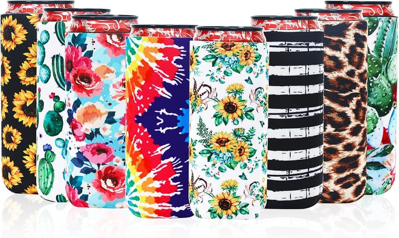 Colorful Neoprene Slim Can Coolers - Perfect for Parties