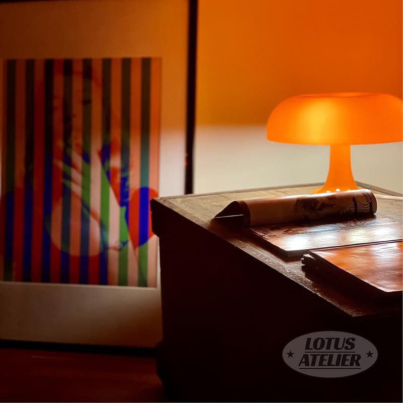 Modern Orange Mushroom Lamp for Bedroom Aesthetic