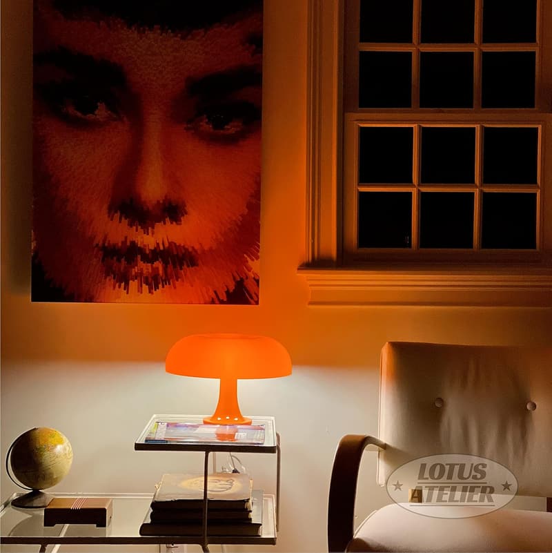 Modern Orange Mushroom Lamp for Bedroom Aesthetic