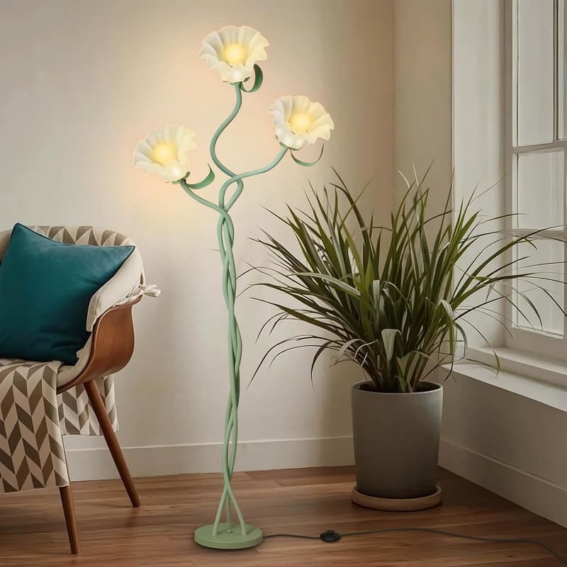 Modern LED Flower Floor Lamp with 3 Color Modes for Kids' Room