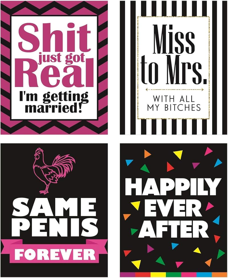Bachelorette Party Wine Label Set - Fun Favors & Decorations