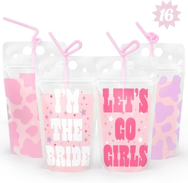 Bachelorette Party Drink Pouches - Last Rodeo, 16 ct