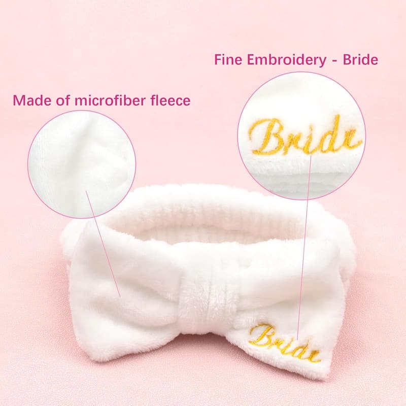 Bachelorette Party Spa Headbands Set for Bride & Bridesmaids