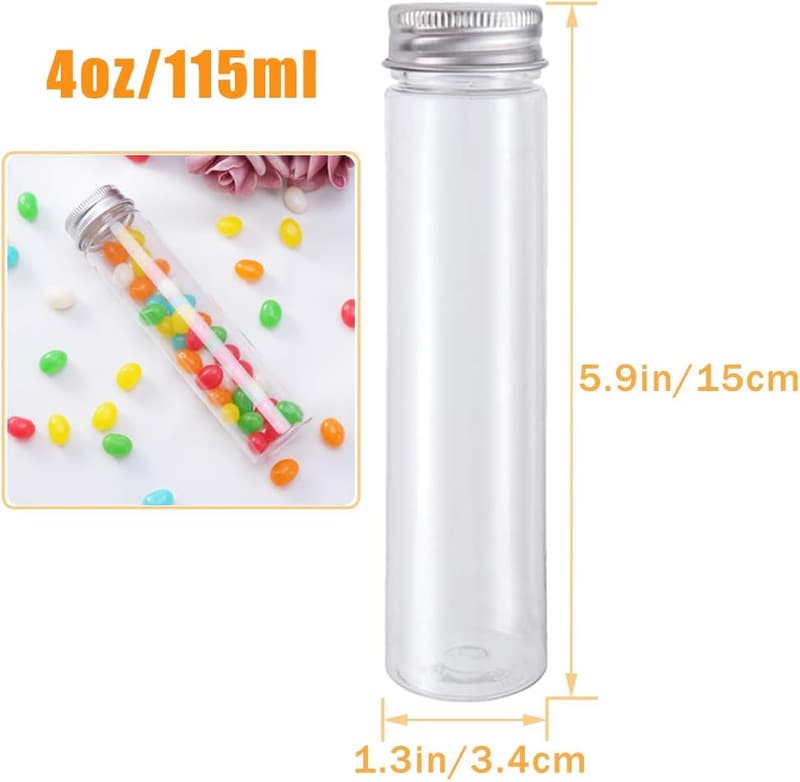 Clear Plastic Test Tubes Set for Wedding Party Decor - 18 盒