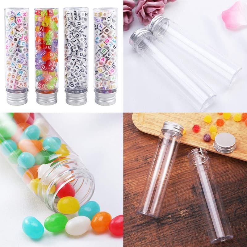 Clear Plastic Test Tubes Set for Wedding Party Decor - 18 盒