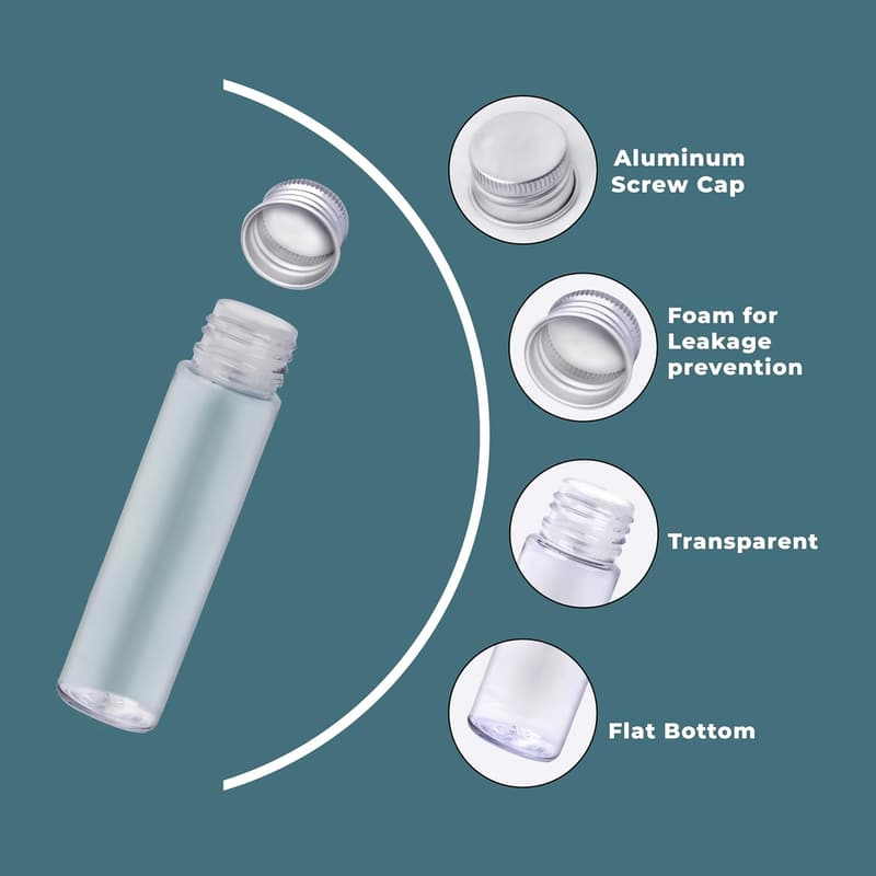 30 PCS Clear 50ml Plastic Test Tubes with Caps for Storage