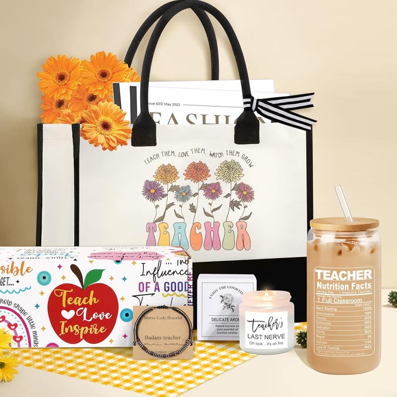 Teacher Appreciation Tote Bag - Thank You Gift for Women