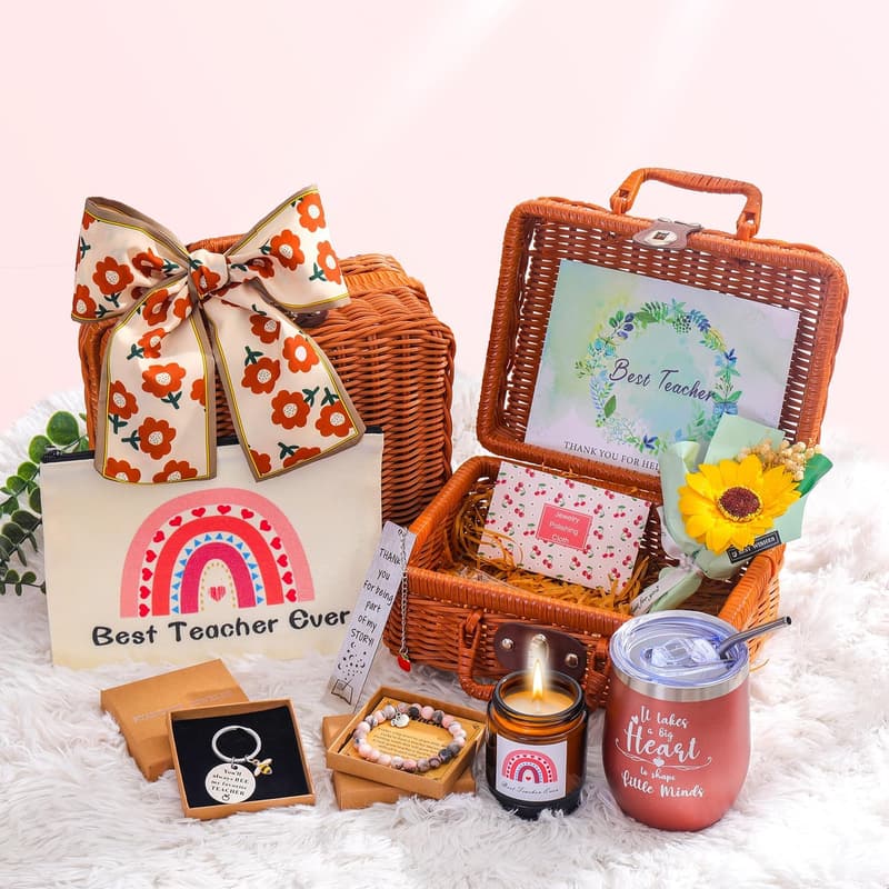 Thank You Gift Basket for Teacher - Unique Graduation Present