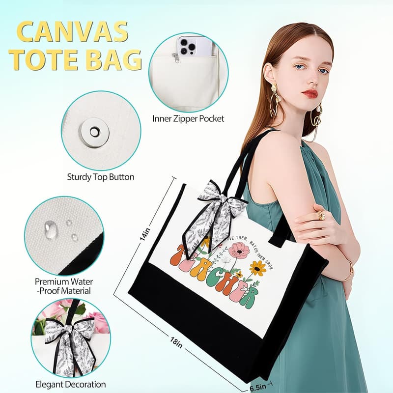 Funny Teacher Appreciation Tote Bag - Unique Gift for Women