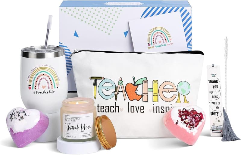 Teacher Appreciation Gift Set with Wine Tumbler & Treats