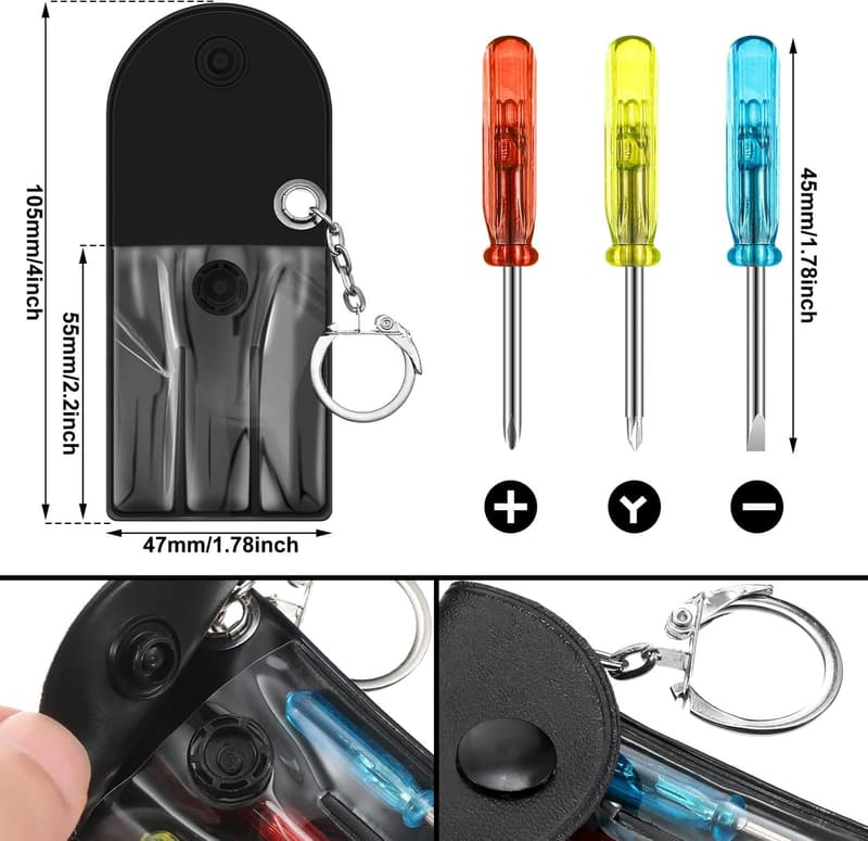 Mini Screwdriver Keychain Set for Men - Portable Tool Gift Set