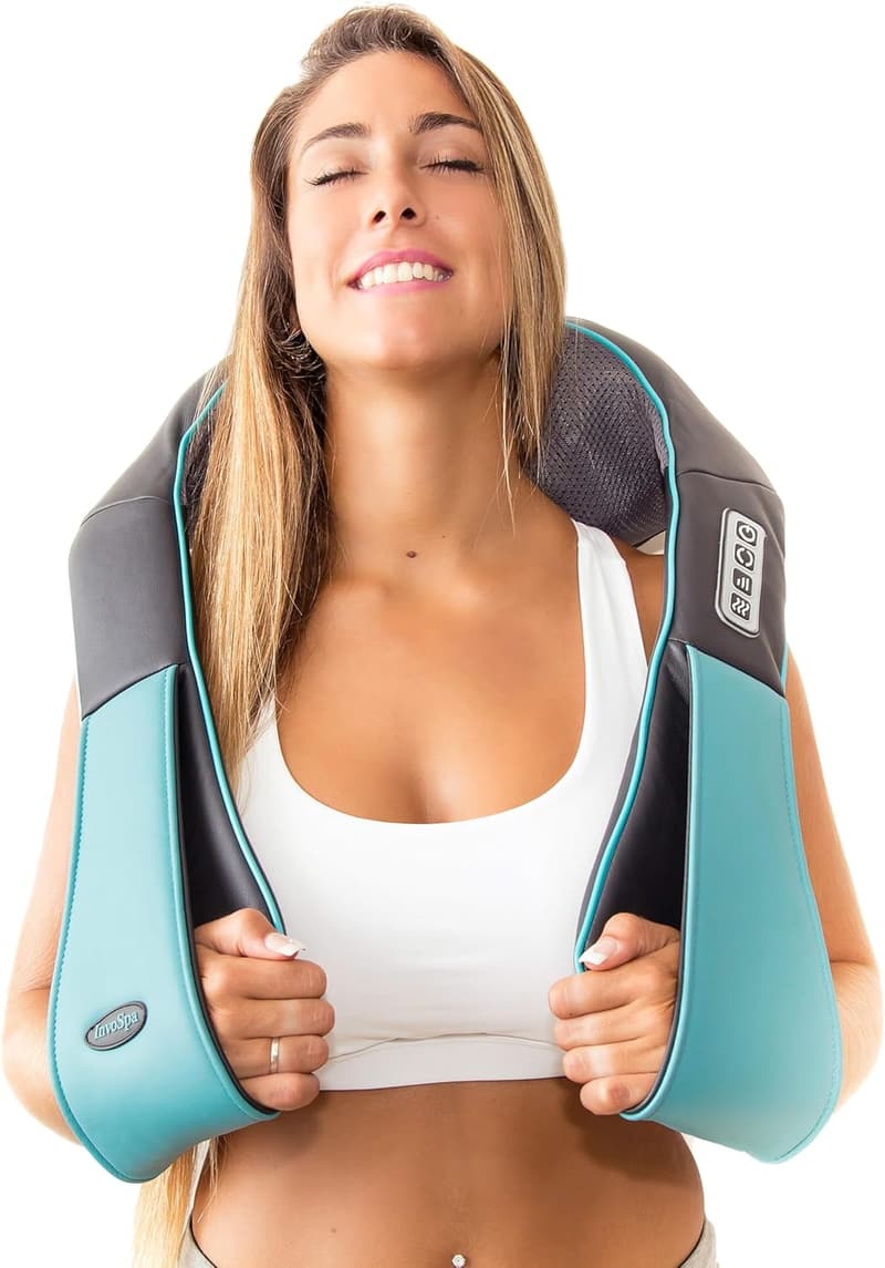 Shiatsu Neck and Back Massager with Heat - Deep Kneading Pillow
