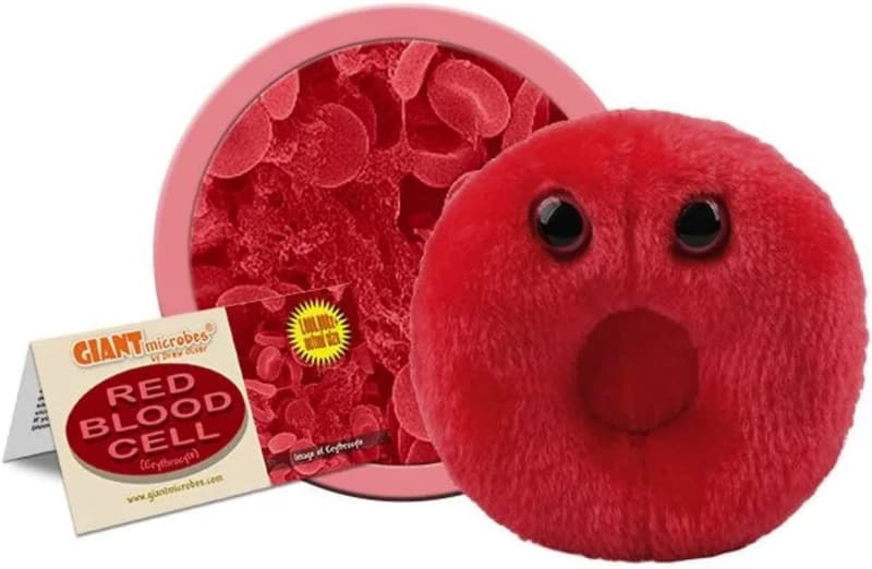 Red Blood Cell Plush Toy for Lab Techs and Phlebotomists