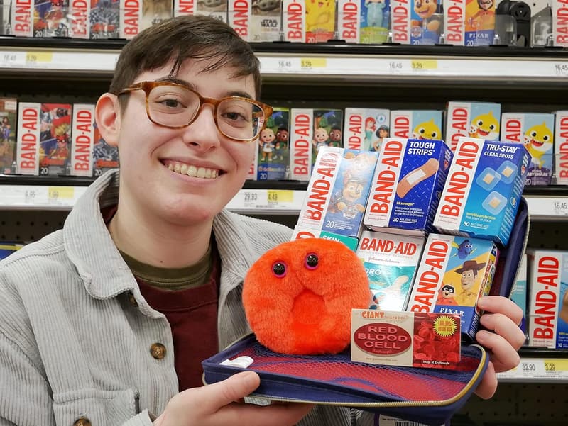 Red Blood Cell Plush Toy for Lab Techs and Phlebotomists