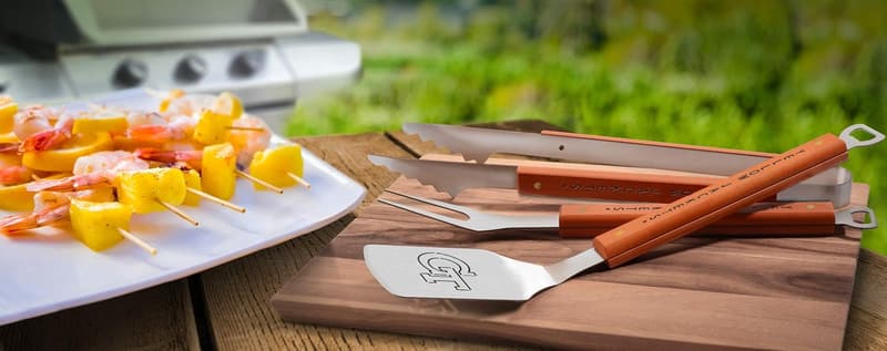 NCAA Classic Series 3-Piece BBQ Set for Sports Fans