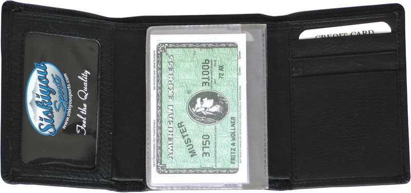NCAA Leather Tri-Fold Wallet for Sports Fans
