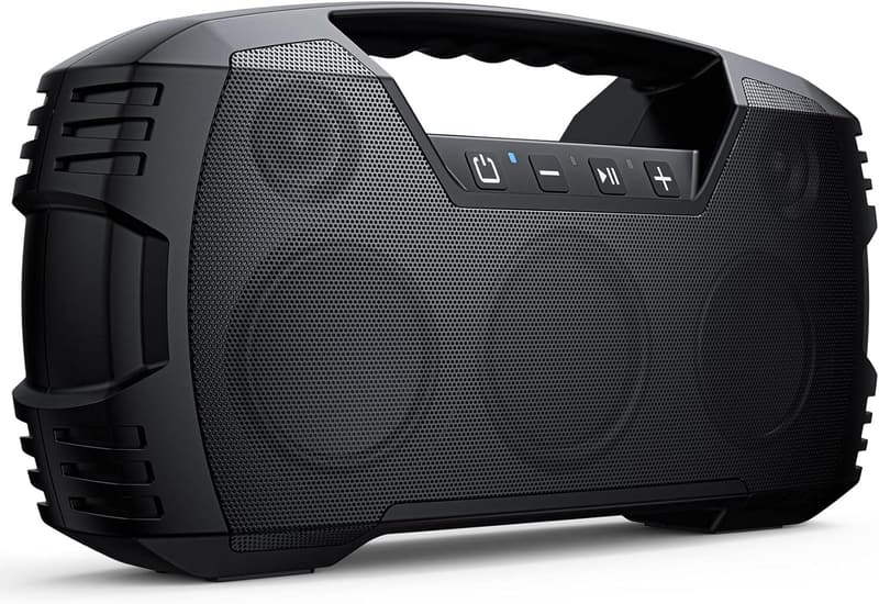 Portable Waterproof Bluetooth Speaker with Subwoofer for Outdoors