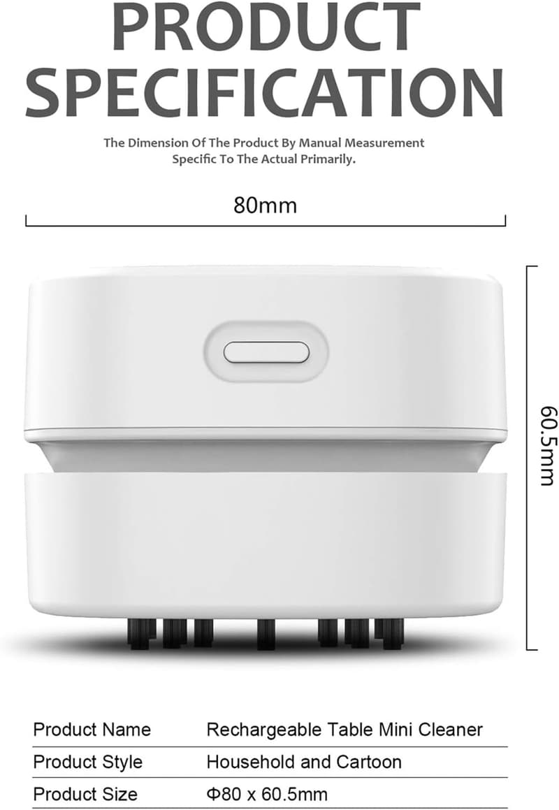 Cordless Mini Desktop Vacuum Cleaner for Home and Office